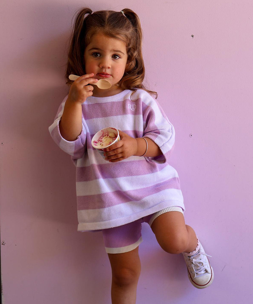 Lilac Knit Shorts