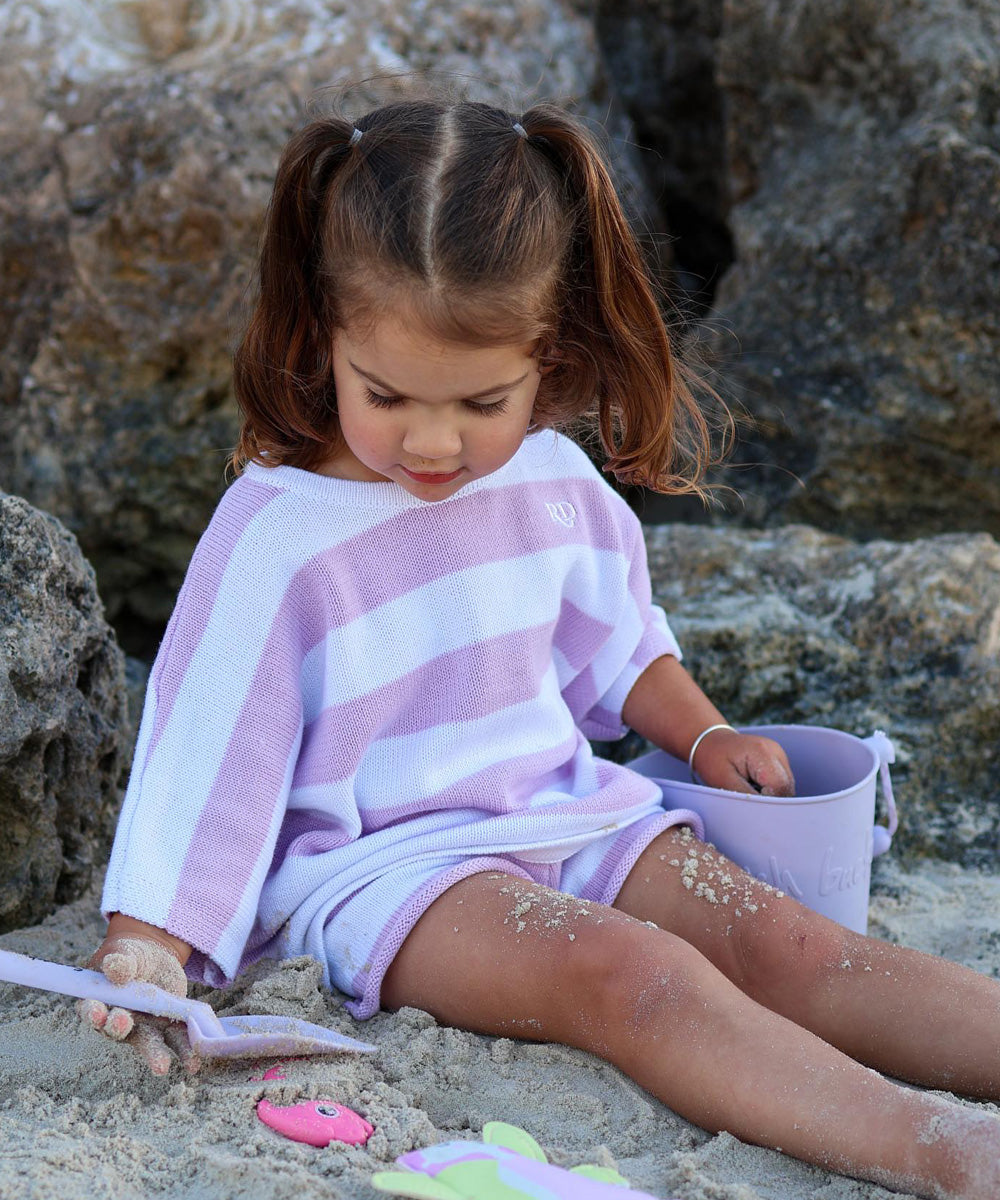 Lilac Stripe Knit Set