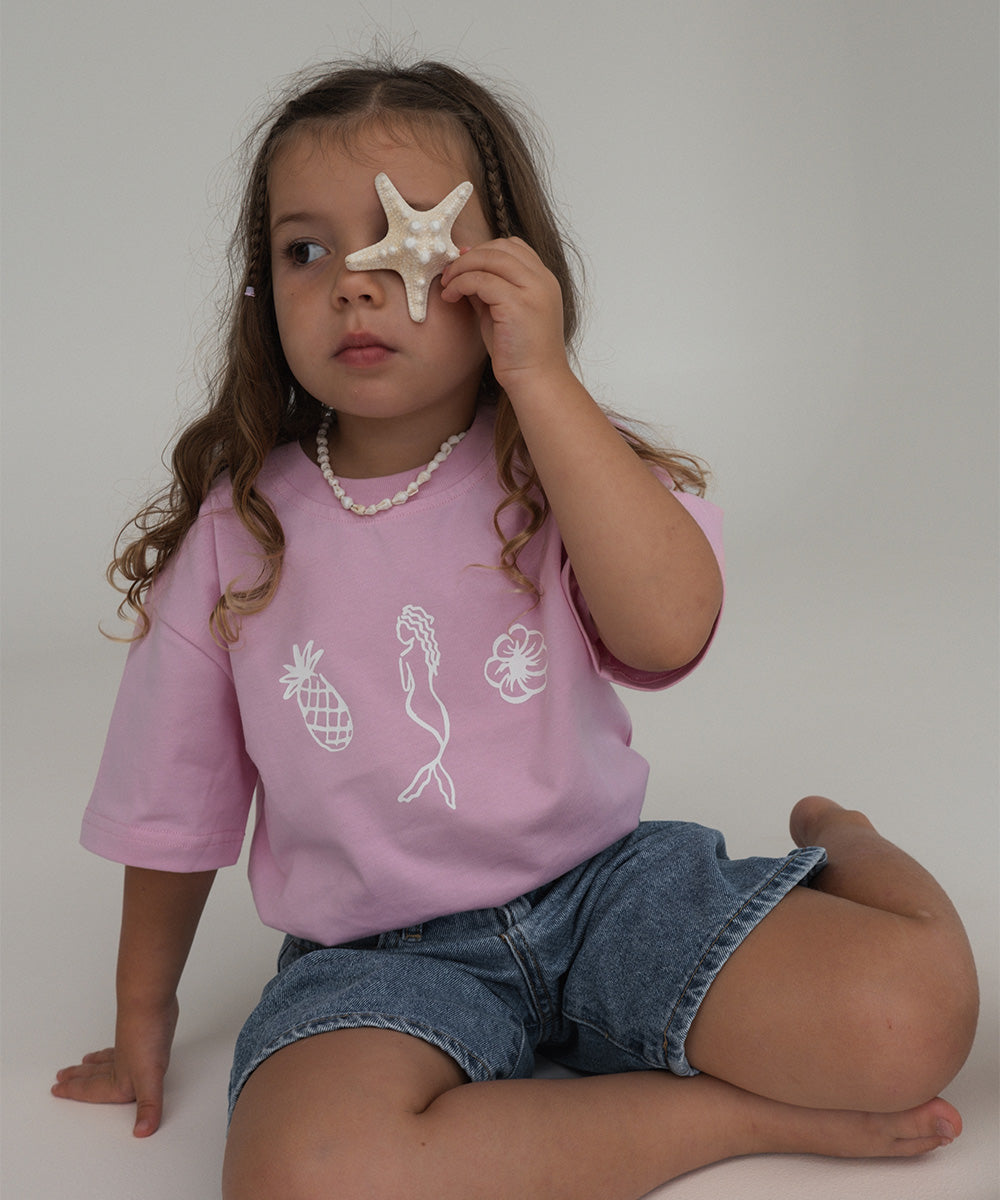 Mermaid Graphic Tee Orchid