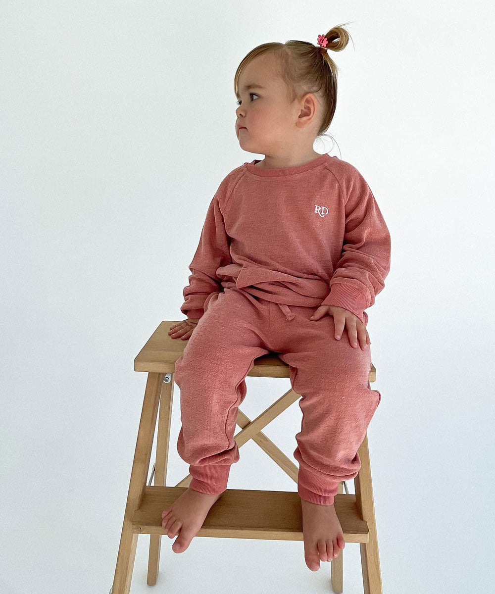 Dusty Rose terry towelling set