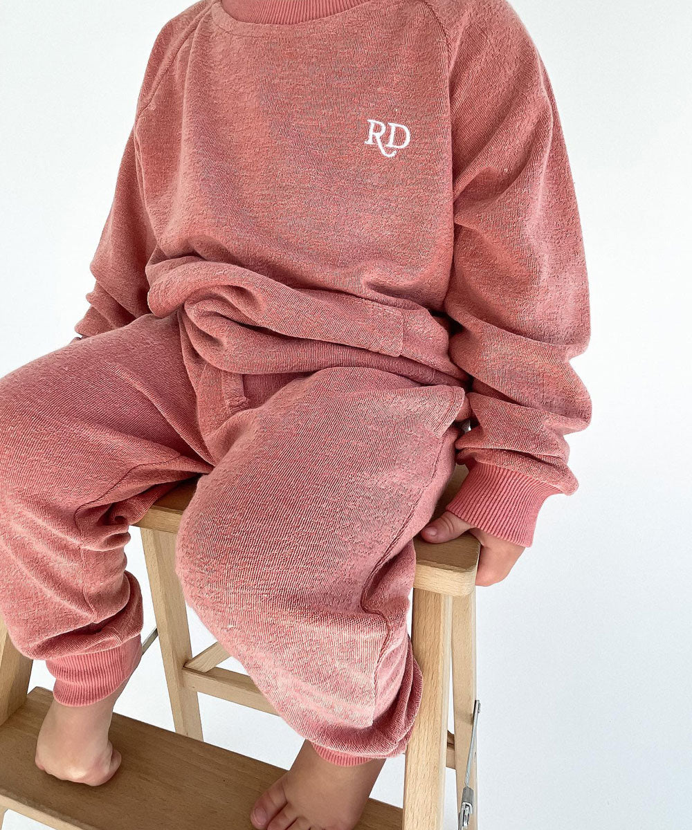 Dusty Rose terry towelling set