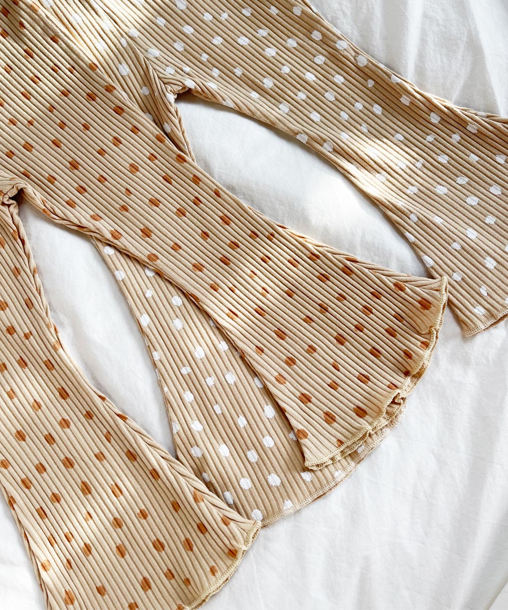 Flare Pants - Honey Caramel Leppard