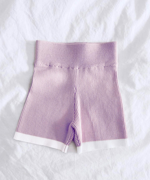 Lilac Knit Shorts