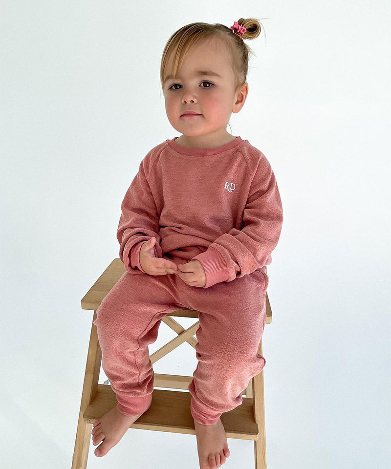 Dusty Rose terry towelling set